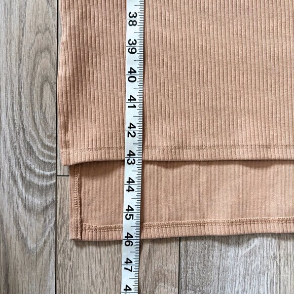 The Drop Amelia Square Neck Bodycon Midi Tank Dress Tan Womens XL Quiet Luxury - Picture 10 of 16